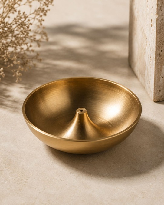 Artisanal brass candle holder collection